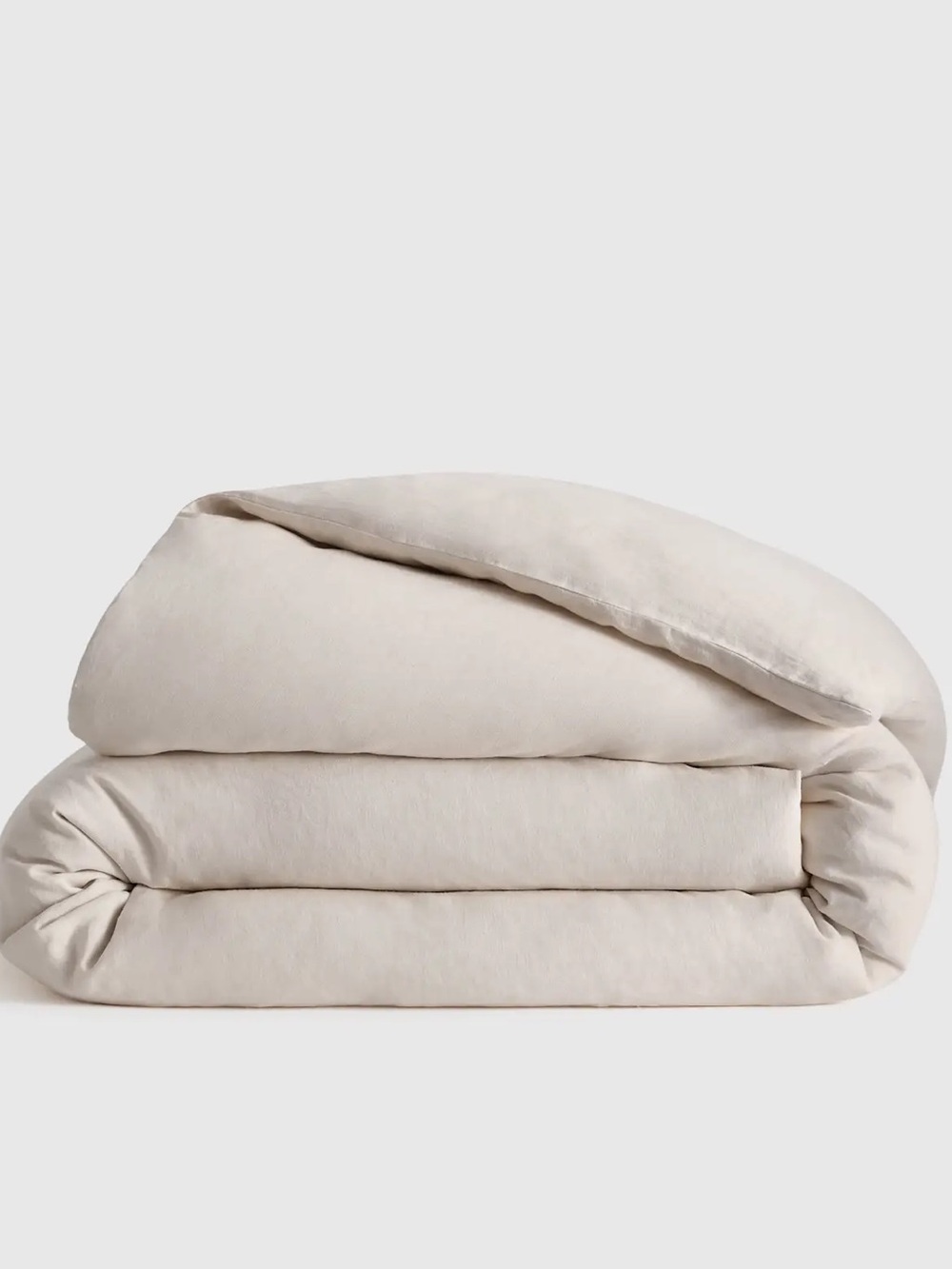 Quince European Linen Duvet Cover Full/Queen Sand Color